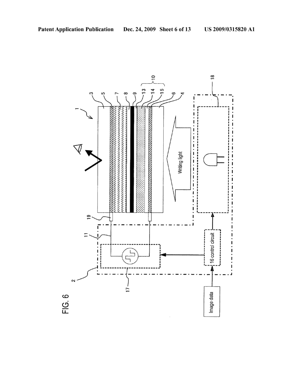 METHOD FOR APPLYING VOLTAGE TO PHOTO-ADDRESSABLE TYPE DISPLAY ELEMENT, POWER SUPPLY DEVICE AND DRIVING DEVICE FOR PHOTO-ADDRESSABLE TYPE DISPLAY ELEMENT - diagram, schematic, and image 07