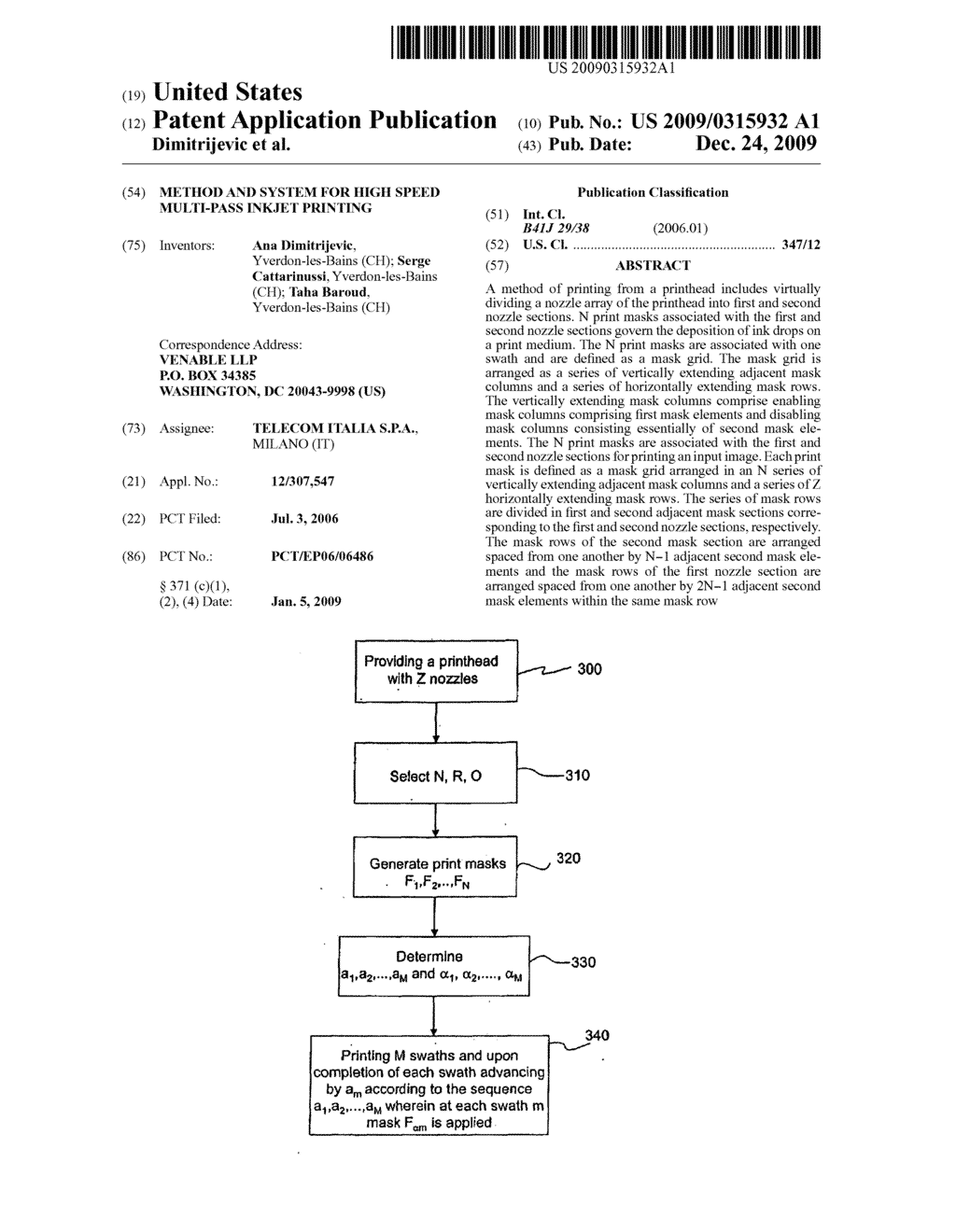 METHOD AND SYSTEM FOR HIGH SPEED MULTI-PASS INKJET PRINTING - diagram, schematic, and image 01