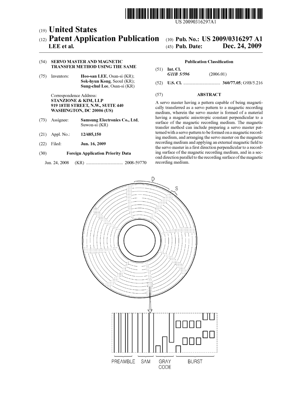 SERVO MASTER AND MAGNETIC TRANSFER METHOD USING THE SAME - diagram, schematic, and image 01