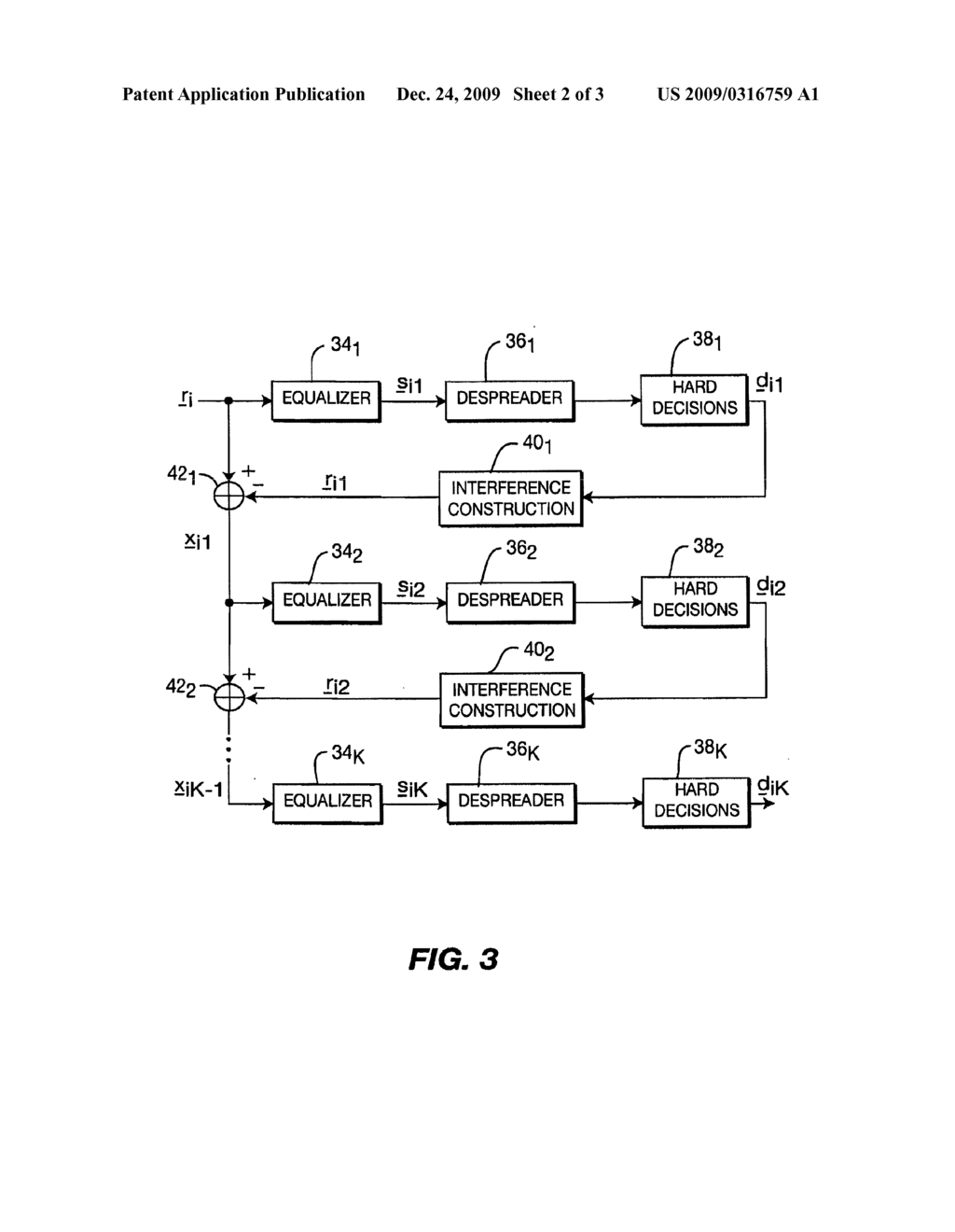 MULTI-USER DETECTION USING EQUALIZATION AND SUCCESSIVE INTERFERENCE CANCELLATION - diagram, schematic, and image 03