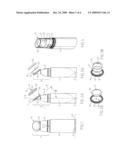 MASSAGE AND DISPENSING DEVICE FOR AMONG OTHERS A COSMETIC PRODUCT diagram and image