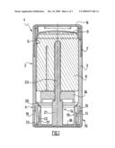 AXIALLY DIRECTED DISPENSER OF A SEMISOLID OR PASTY PRODUCT diagram and image