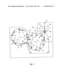 Folding device with a folding blade cylinder and a folding jaw cylinder diagram and image