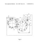 Folding device with a folding blade cylinder and a folding jaw cylinder diagram and image