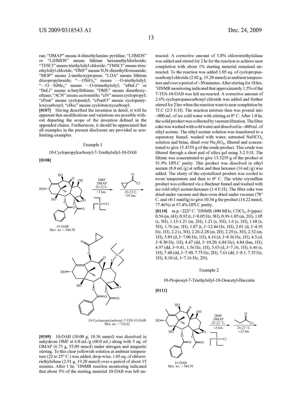 C(10) ETHYL ESTER AND C(10) CYCLOPROPYL ESTER SUBSTITUTED TAXANES - diagram, schematic, and image 31