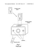 Splittable portable media player as remote control diagram and image