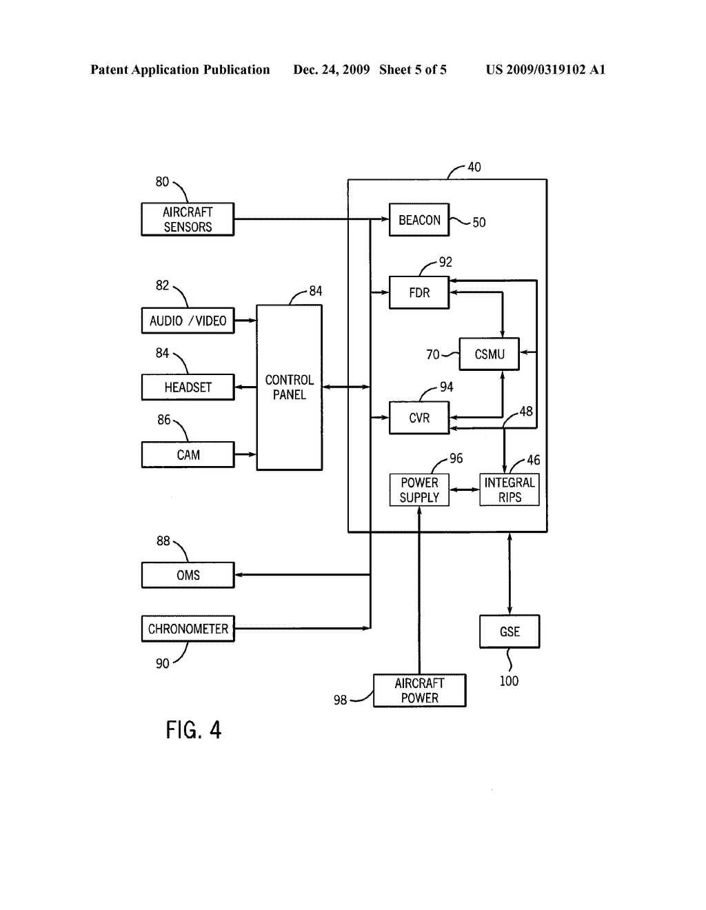 Flight Recorder Having Integral Reserve Power Supply Within Form Factor of Enclosure and Method Therefor - diagram, schematic, and image 06