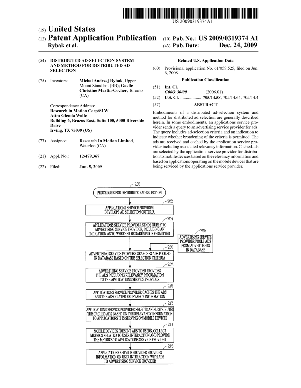 DISTRIBUTED AD-SELECTION SYSTEM AND METHOD FOR DISTRIBUTED AD SELECTION - diagram, schematic, and image 01