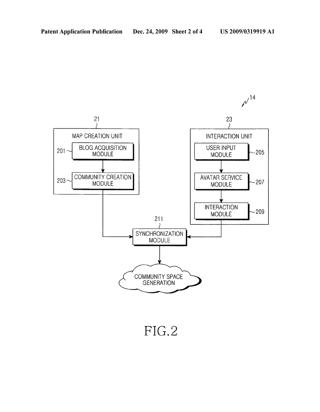 Apparatus and method for dynamically creating a community space in a virtual space - diagram, schematic, and image 03