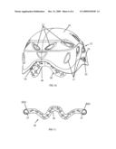 Protective helmet for hair worn in a pony tail diagram and image