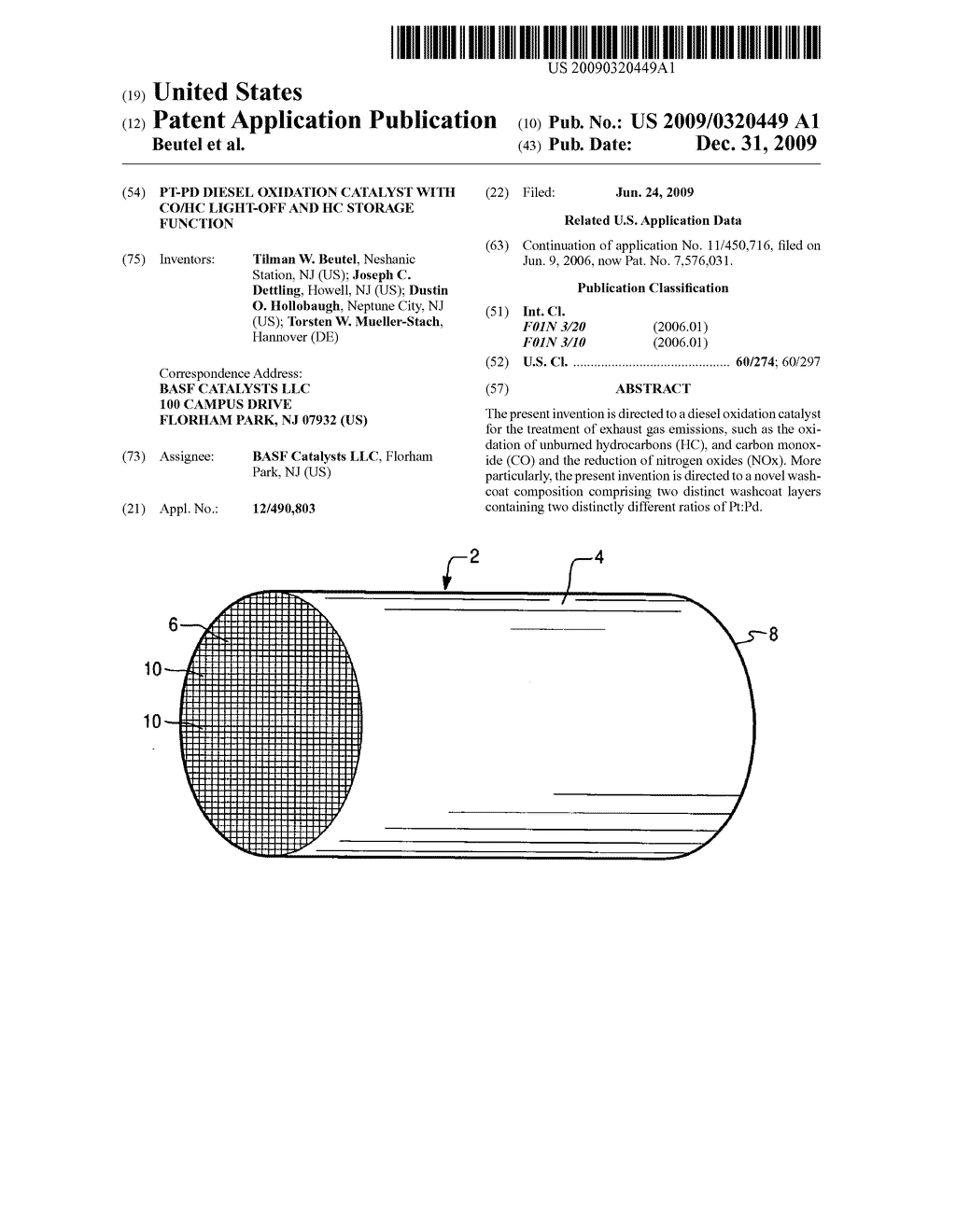 Pt-Pd Diesel Oxidation Catalyst with CO/HC Light-off and HC Storage Function - diagram, schematic, and image 01