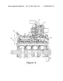 Cylinder Block Mounted Pedestal and Turbocharger System for Internal Combustion Engine diagram and image