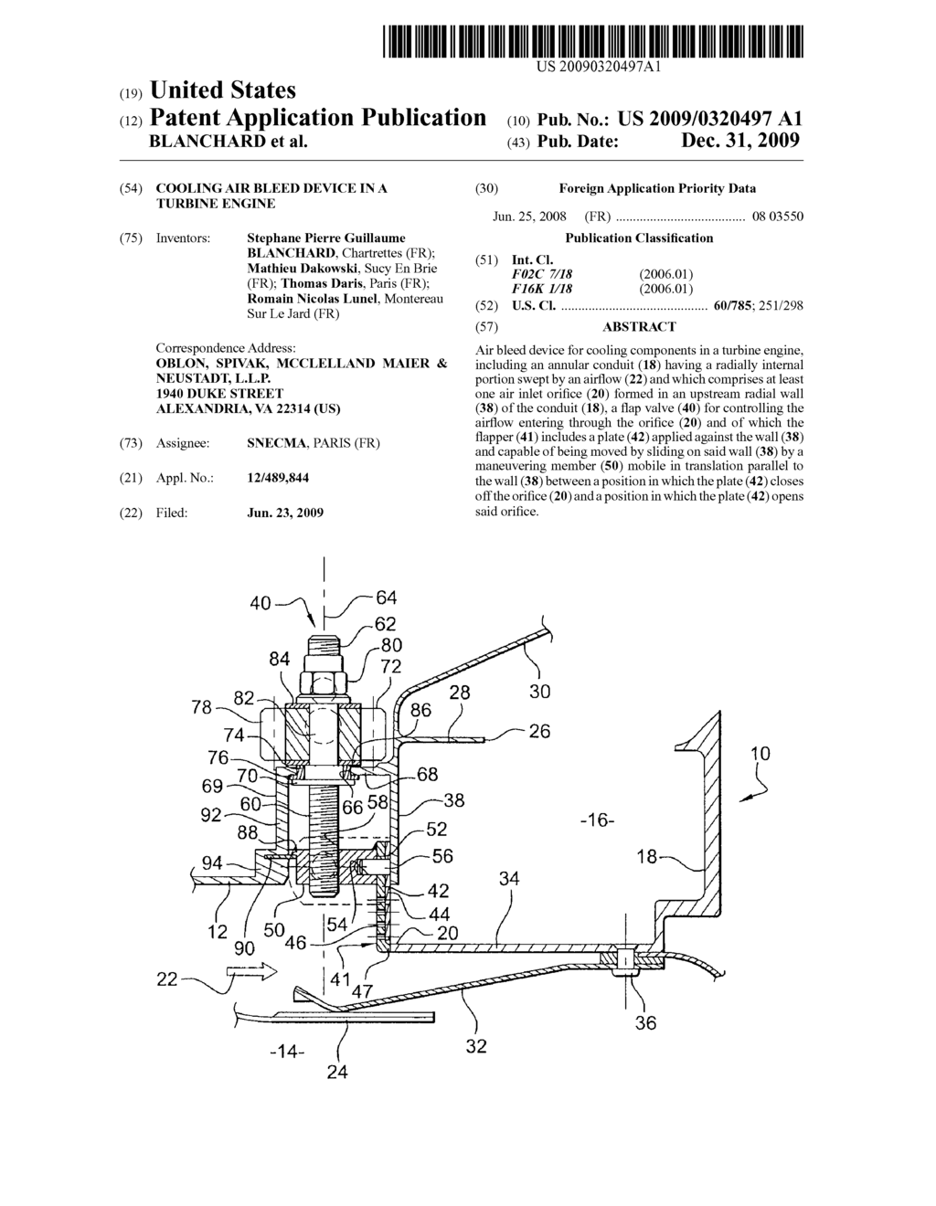 COOLING AIR BLEED DEVICE IN A TURBINE ENGINE - diagram, schematic, and image 01