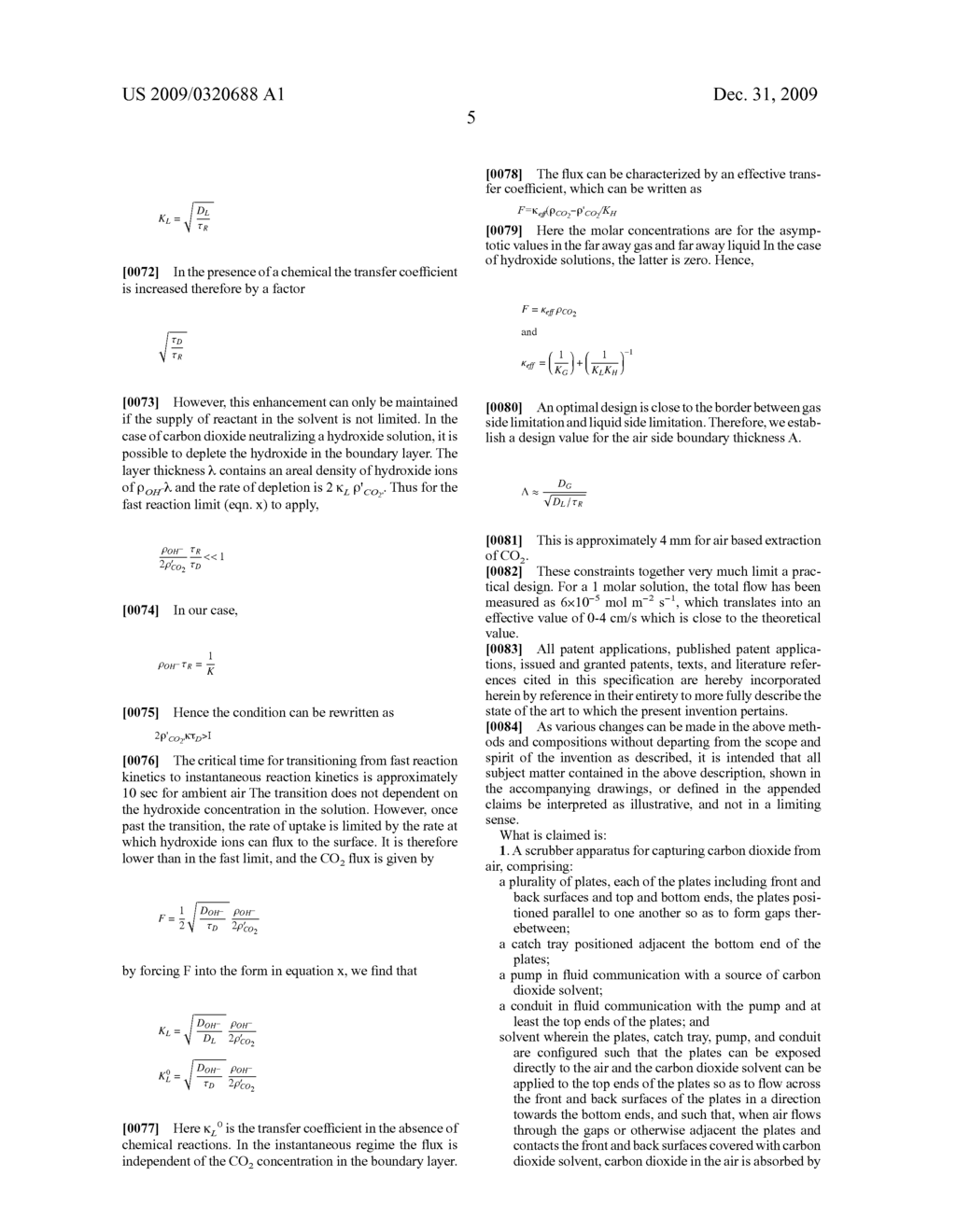 Laminar Scrubber Apparatus for Capturing Carbon Dioxide From Air and Methods of Use - diagram, schematic, and image 06