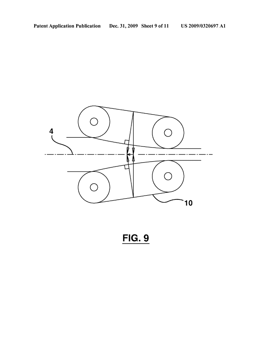 CONTINUOUS PRESS AND METHOD FOR MANUFACTURING COMPOSITE MATERIALS WITH PROGRESSIVE SYMMETRICAL PRESSURE - diagram, schematic, and image 10