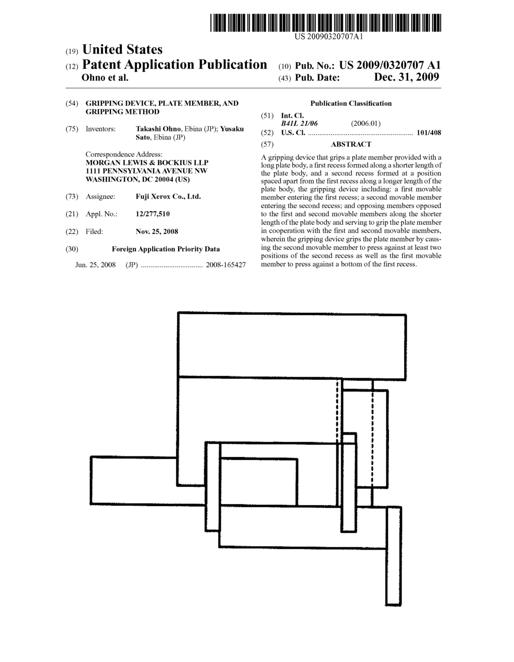 GRIPPING DEVICE, PLATE MEMBER, AND GRIPPING METHOD - diagram, schematic, and image 01