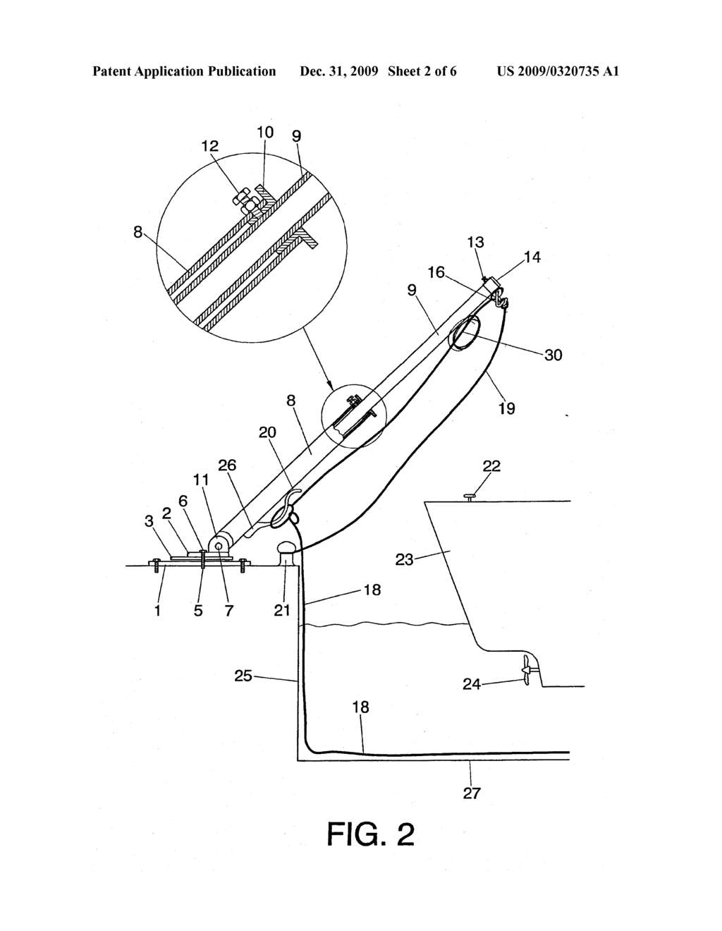 Device for Suspending Mooring Lines between a Vessel and a Dock - diagram, schematic, and image 03