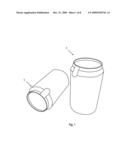 Temperature Indicating Device to be Used in Beverage Holding Containers, and, the Containers diagram and image