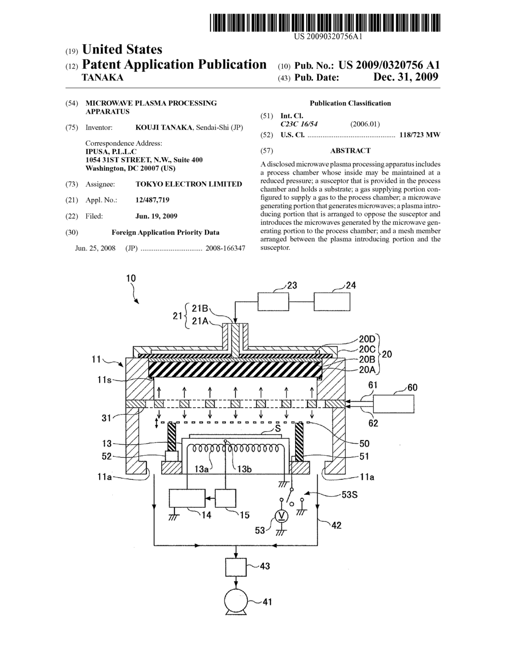 MICROWAVE PLASMA PROCESSING APPARATUS - diagram, schematic, and image 01