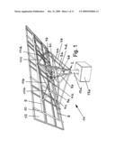 Mounting frame for supporting sheet-type solar panels diagram and image