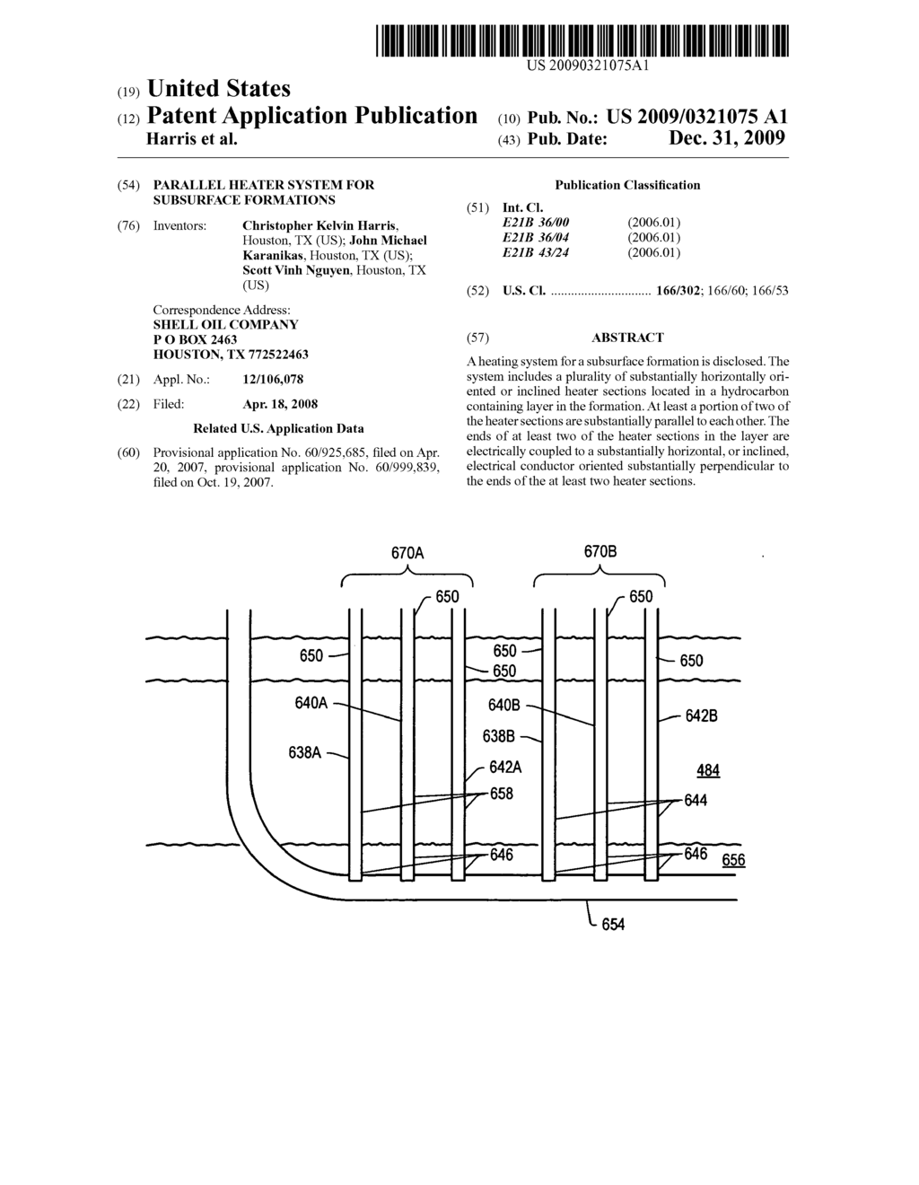 PARALLEL HEATER SYSTEM FOR SUBSURFACE FORMATIONS - diagram, schematic, and image 01