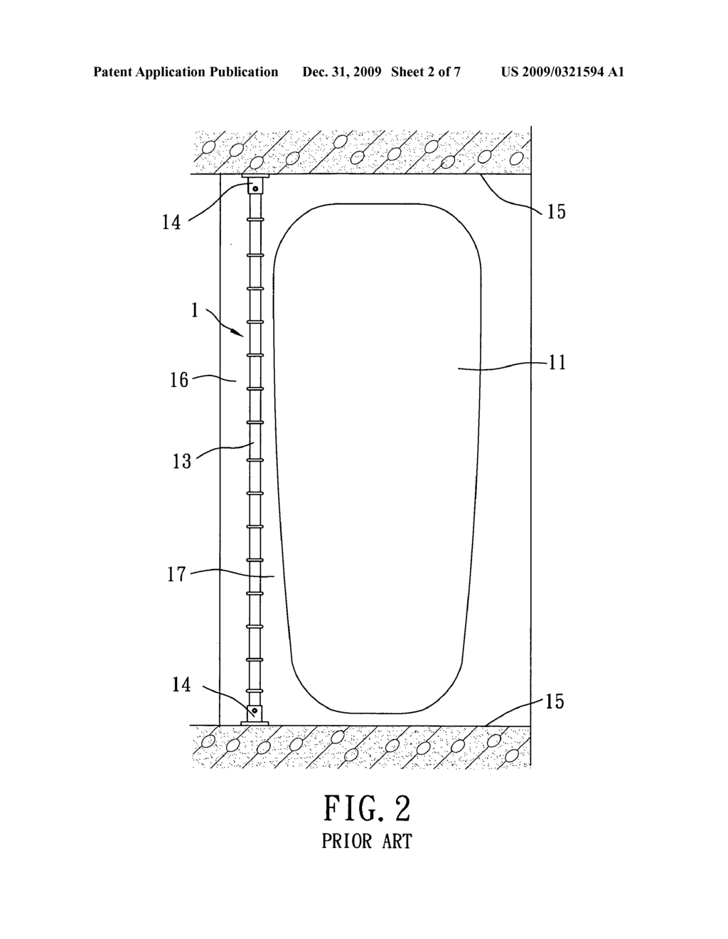 Shower curtain mounting device - diagram, schematic, and image 03