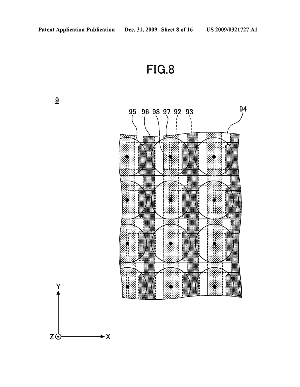 ORGANIC TRANSISTOR ARRAY, DISPLAY DEVICE AND METHOD OF FABRICATING DISPLAY DEVICE - diagram, schematic, and image 09