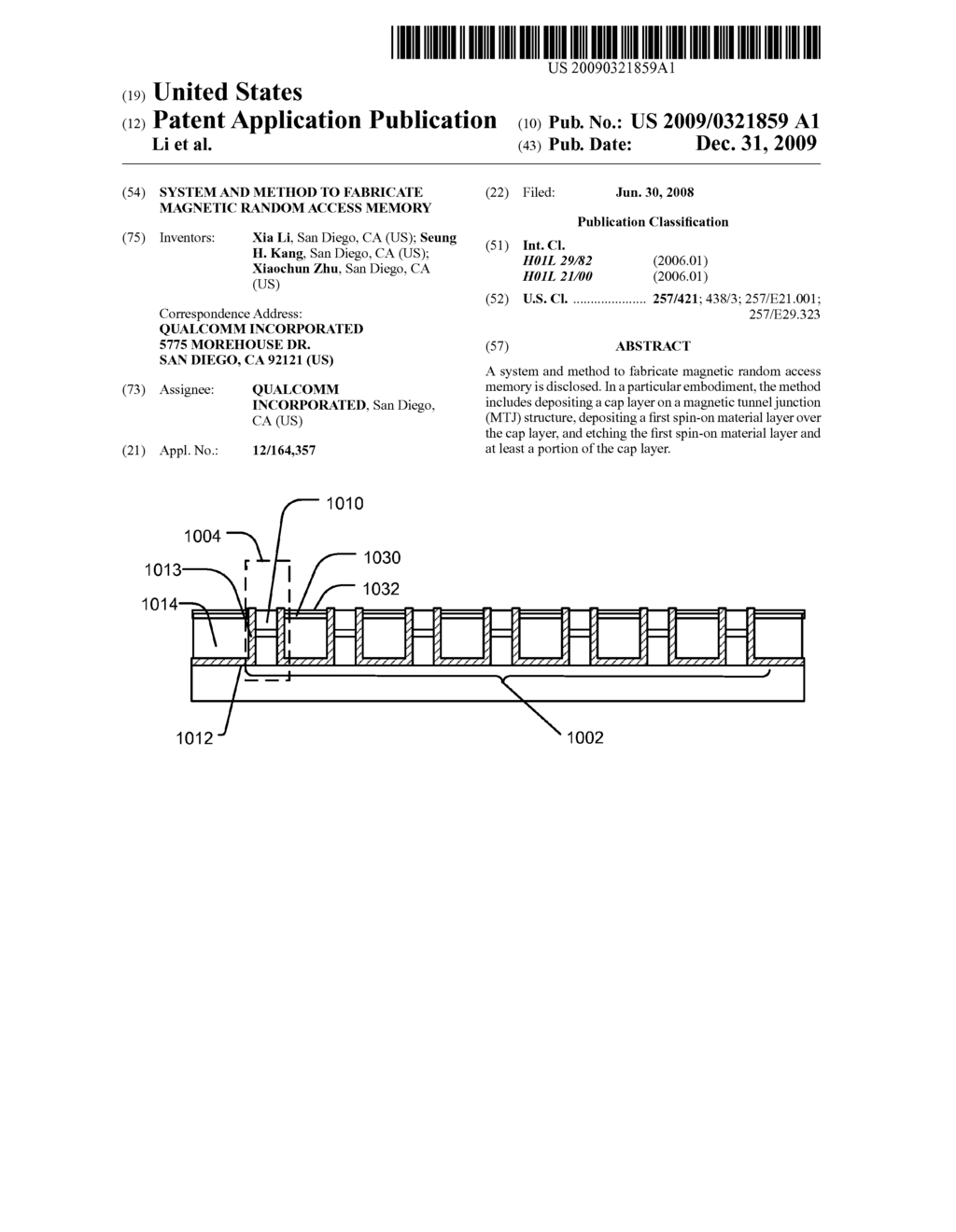 System and Method to Fabricate Magnetic Random Access Memory - diagram, schematic, and image 01