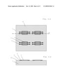 Method for production of packaged electronic components, and a packaged electronic component diagram and image