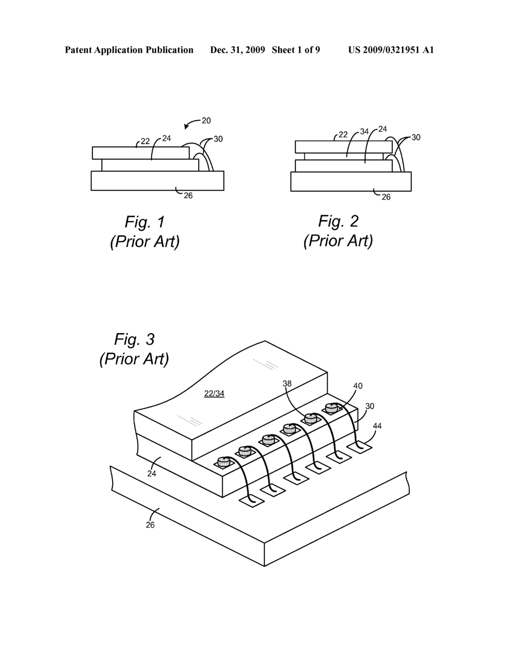 STACKED WIRE BONDED SEMICONDUCTOR PACKAGE WITH LOW PROFILE BOND LINE - diagram, schematic, and image 02