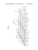 STACKED SEMICONDUCTOR PACKAGE ELECTRICALLY CONNECTING SEMICONDUCTOR CHIPS USING OUTER SURFACES THEREOF AND METHOD FOR MANUFACTURING THE SAME diagram and image