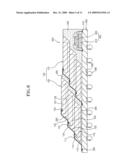 STACKED SEMICONDUCTOR PACKAGE ELECTRICALLY CONNECTING SEMICONDUCTOR CHIPS USING OUTER SURFACES THEREOF AND METHOD FOR MANUFACTURING THE SAME diagram and image