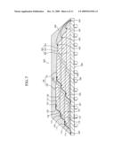 STACKED SEMICONDUCTOR PACKAGE ELECTRICALLY CONNECTING SEMICONDUCTOR CHIPS USING OUTER SURFACES THEREOF AND METHOD FOR MANUFACTURING THE SAME diagram and image