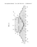 STACKED SEMICONDUCTOR PACKAGE ELECTRICALLY CONNECTING SEMICONDUCTOR CHIPS USING OUTER SURFACES THEREOF AND METHOD FOR MANUFACTURING THE SAME diagram and image