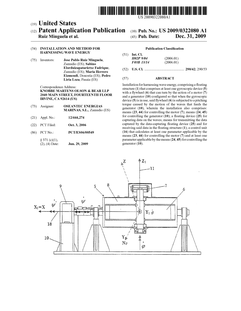 INSTALLATION AND METHOD FOR HARNESSING WAVE ENERGY - diagram, schematic, and image 01