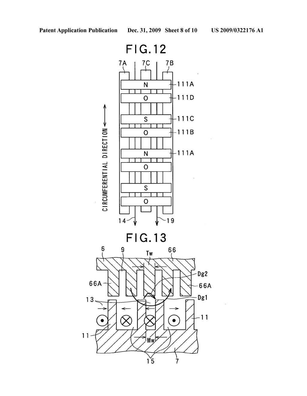 Synchronous motor with rotor having suitably-arranged field coil, permanent magnets, and salient-pole structure - diagram, schematic, and image 09