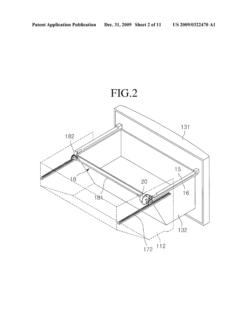 SYSTEM AND METHOD FOR DRIVING A DRAWER OF A REFRIGERATOR AND REFRIGERATOR EMPLOYING SAME - diagram, schematic, and image 03