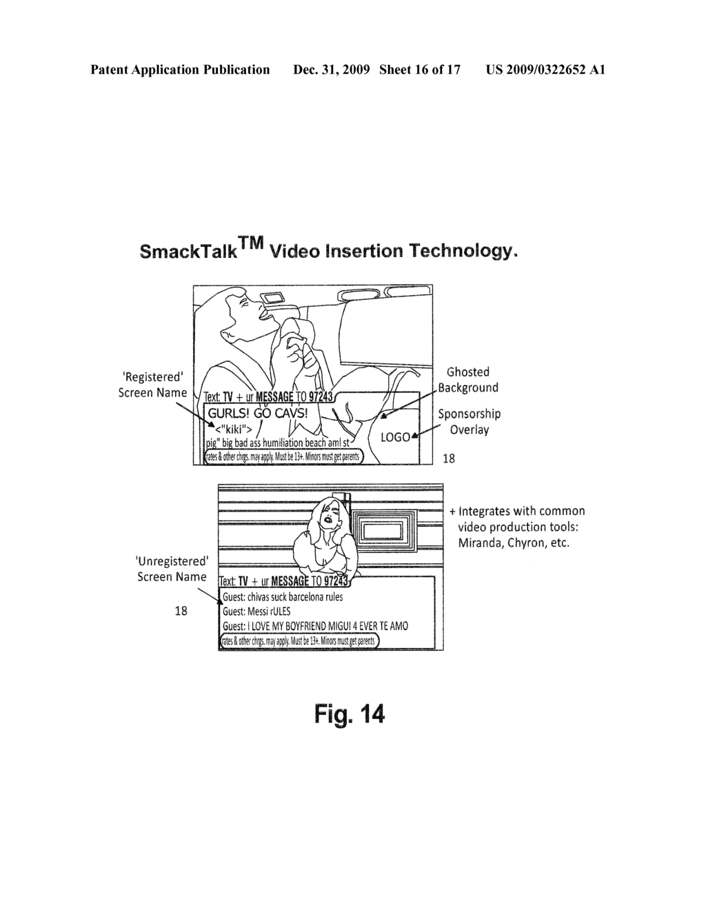 SYSTEM FOR PROJECTING USER INPUT ON MULTIPLE THIRD PARTY VIEWABLE SCREENS SIMULTANEOUSLY - diagram, schematic, and image 17