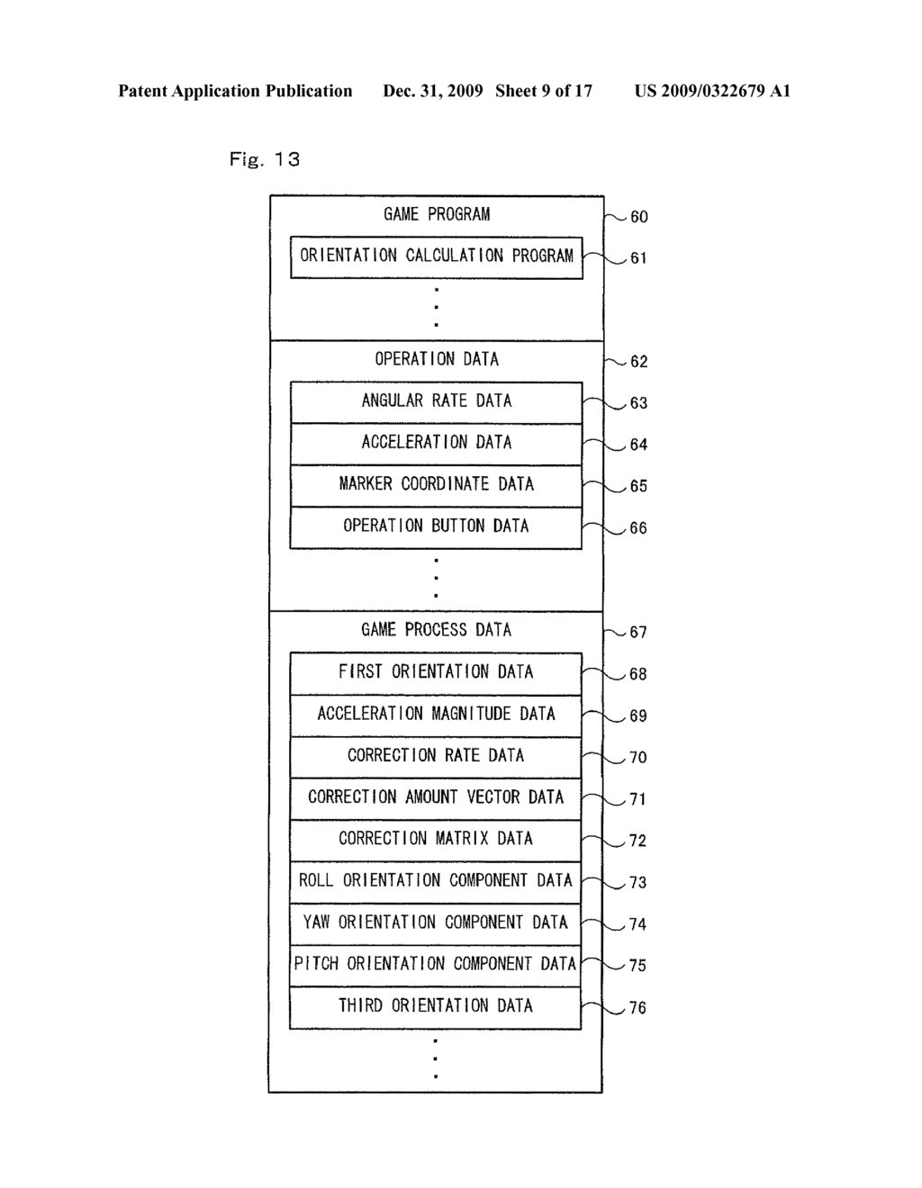 ORIENTATION CALCULATION APPARATUS, STORAGE MEDIUM HAVING ORIENTATION CALCULATION PROGRAM STORED THEREIN, GAME APPARATUS, AND STORAGE MEDIUM HAVING GAME PROGRAM STORED THEREIN - diagram, schematic, and image 10