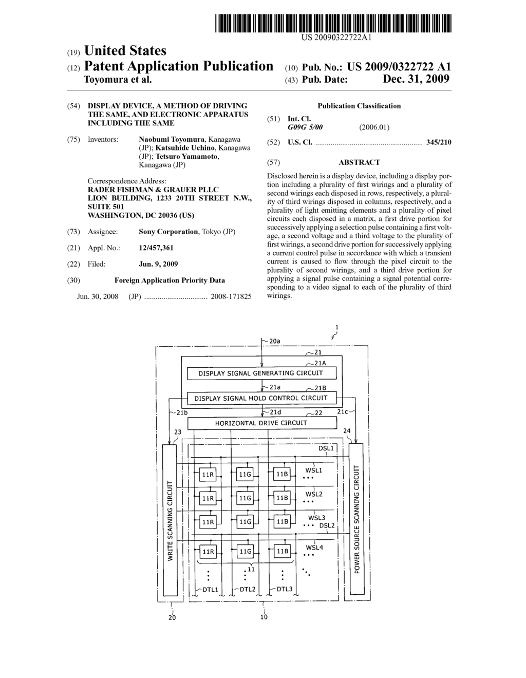 Display device, a method of driving the same, and electronic apparatus including the same - diagram, schematic, and image 01