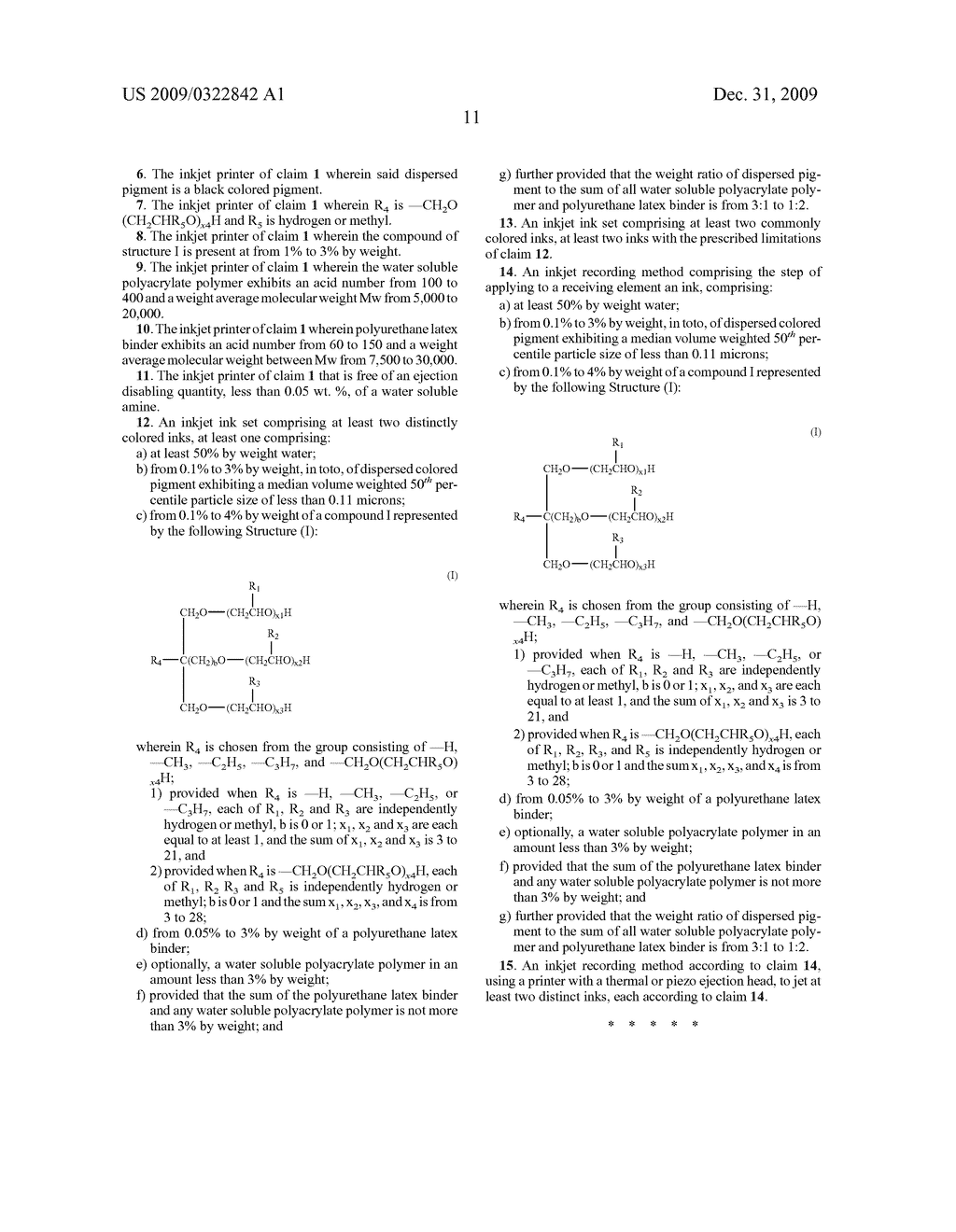 INKJET PRINTER WITH INKS CONTAINING POLYOXYGENATED-POLYOLS - diagram, schematic, and image 13