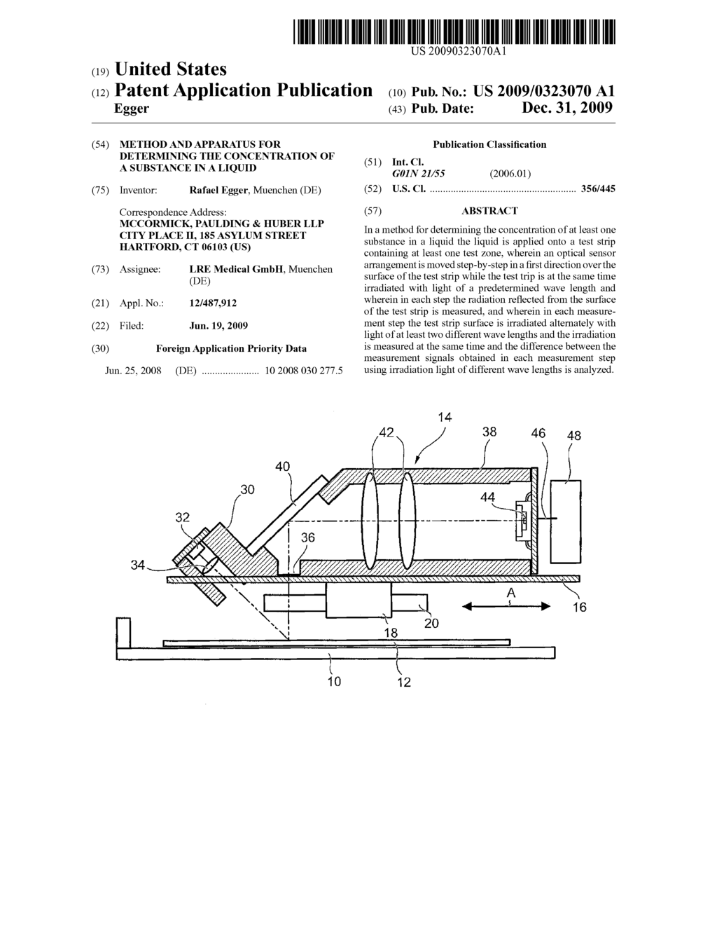 METHOD AND APPARATUS FOR DETERMINING THE CONCENTRATION OF A SUBSTANCE IN A LIQUID - diagram, schematic, and image 01