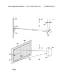 Scanned, one-dimensional, phased-array display system diagram and image