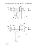 Scanned, one-dimensional, phased-array display system diagram and image