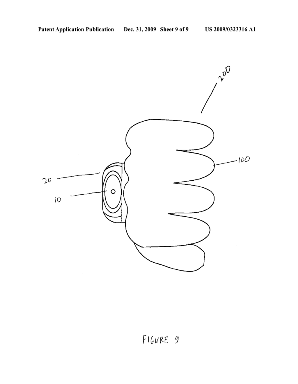 PRESSURE ACTIVATED LIGHTED GLOVE - diagram, schematic, and image 10