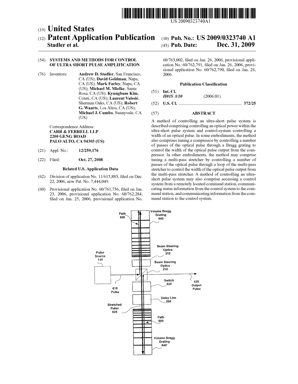 Systems And Methods For Control Of Ultra Short Pulse Amplification - diagram, schematic, and image 01