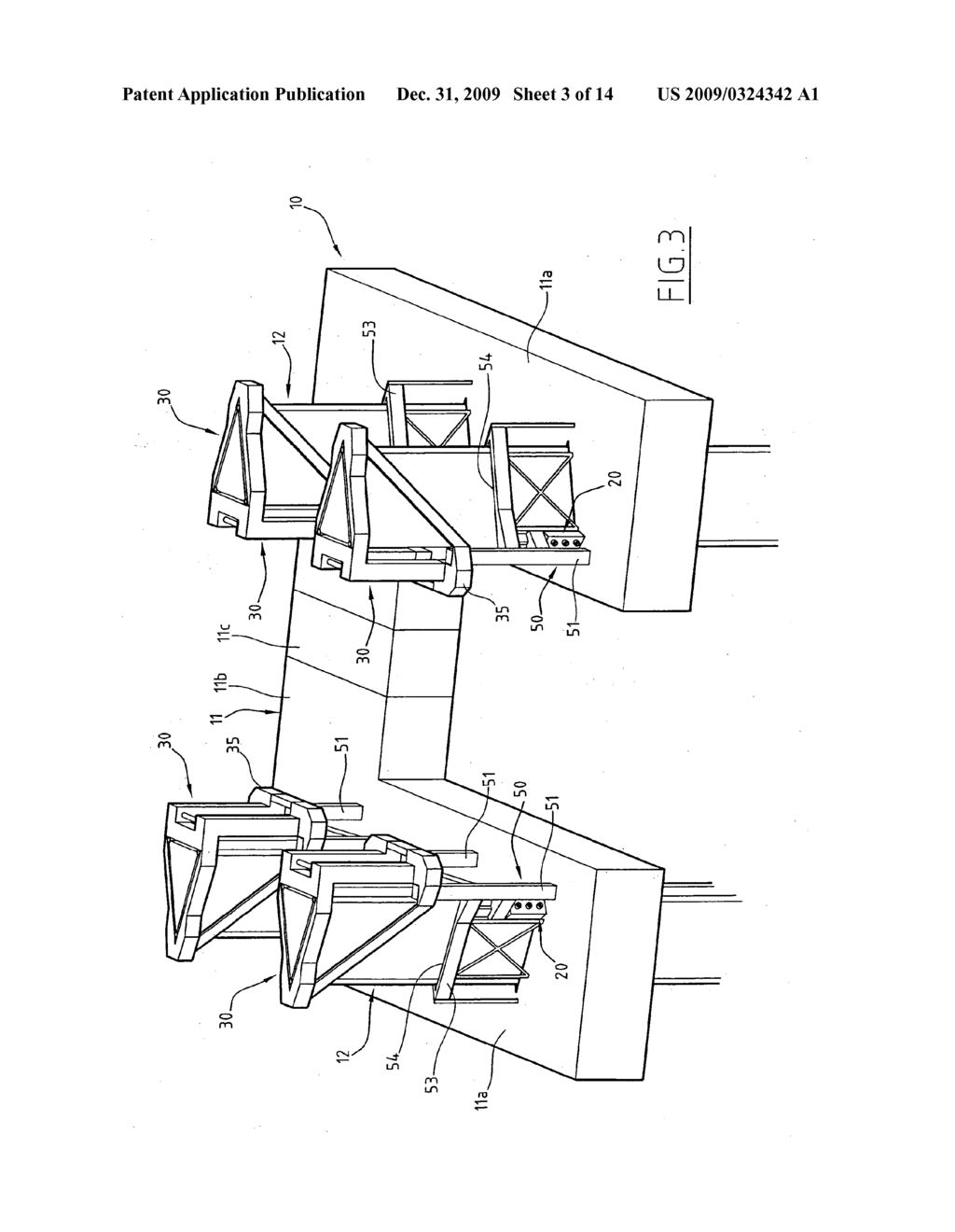 STRUCTURE FOR THE TRANSPORT, INSTALLATION AND DISMANTLING OF AN OIL RIG DECK AND METHOD FOR USING ONE SUCH STRUCTURE - diagram, schematic, and image 04