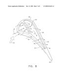 Cascade tip baffle airfoil diagram and image