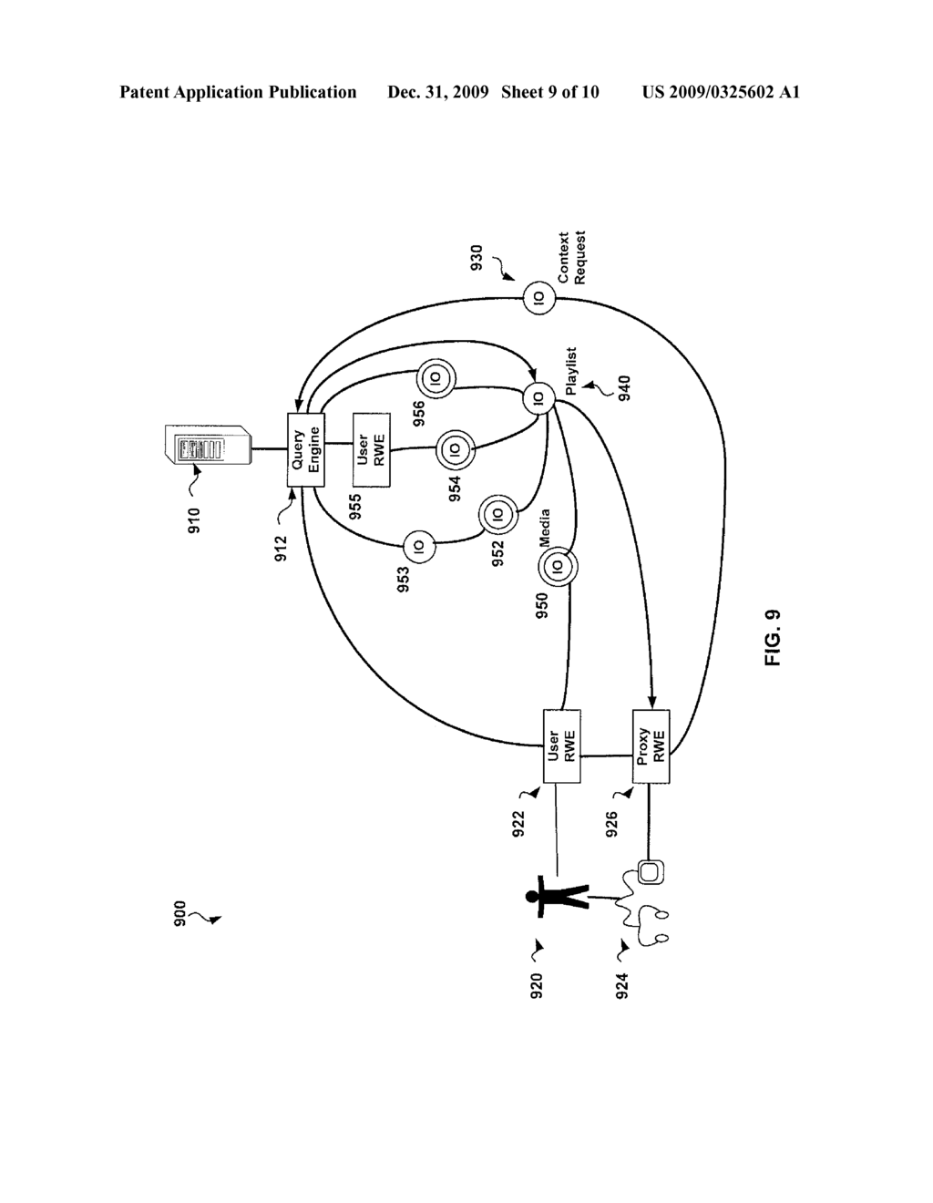 SYSTEM AND METHOD FOR PRESENTATION OF MEDIA RELATED TO A CONTEXT - diagram, schematic, and image 10