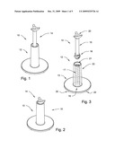 ADJUSTABLE HEIGHT PRACTICE GOLF TEE diagram and image